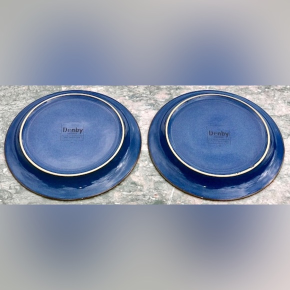 Vintage Discontinued (set of 2) DENBY Langley ENGLAND BOSTON Bread Plates - Picture 3 of 9